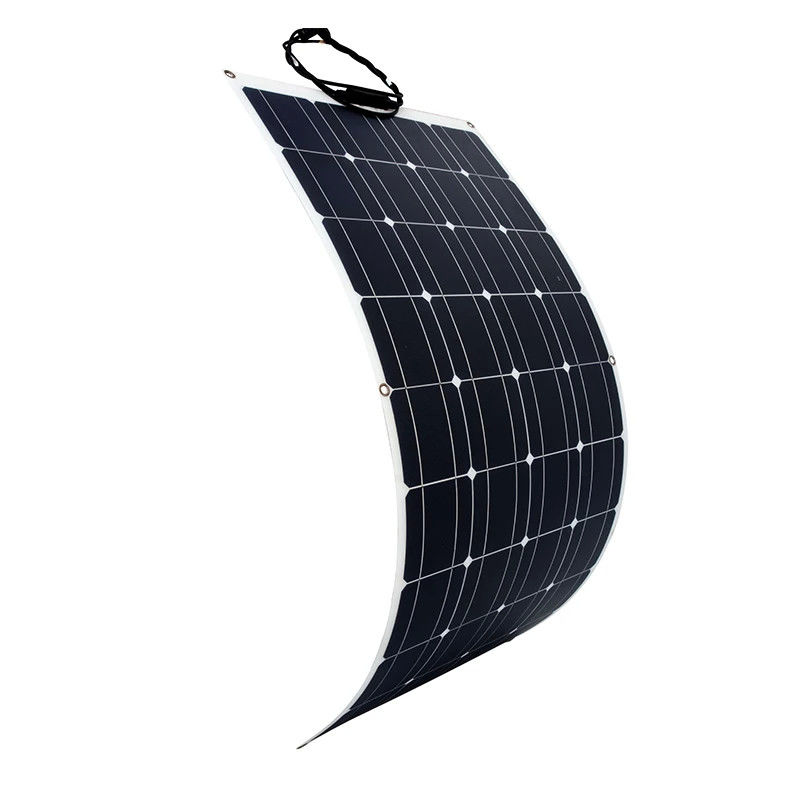 कार नौकाओं के लिए हल्के और स्थापित करने में आसान 100w 12v अर्ध लचीला सौर पैनल